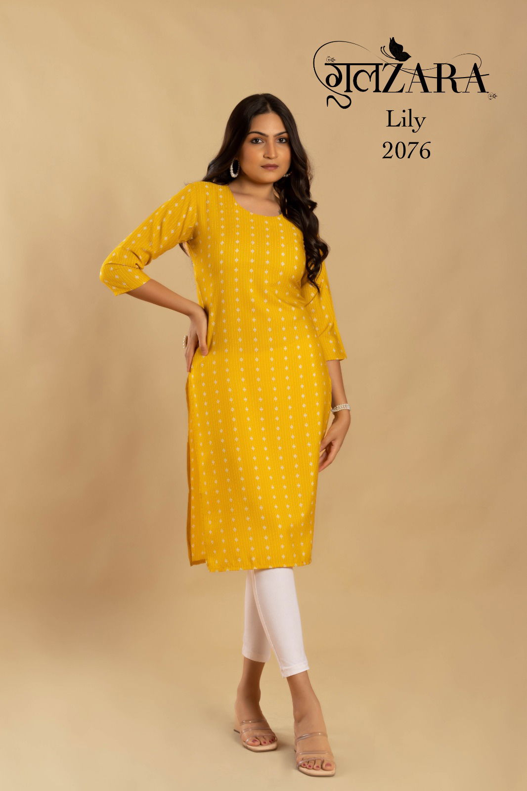 LILY 2075-2079 By Gulzara Printed Kurtis Catalog